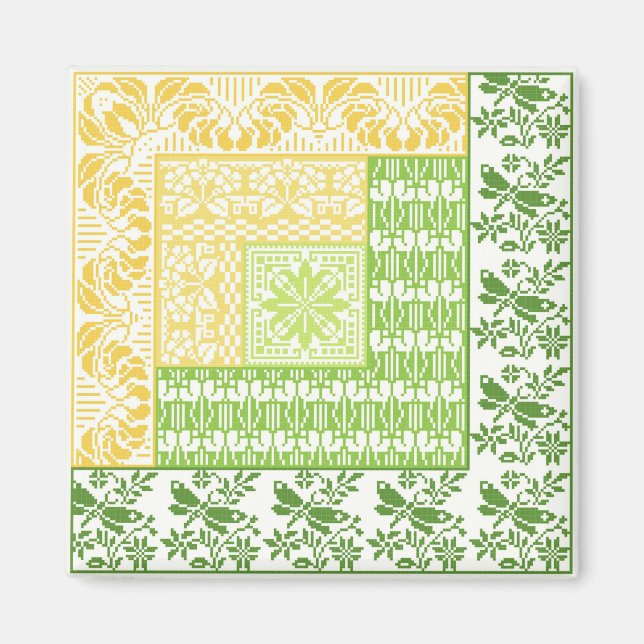 Log Cabin Spring Magnet (Vorne)