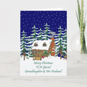 Log Cabin Weihnachten Großtochter & Ehemann