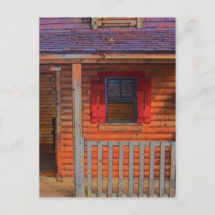 Log Cabin Zuhause Postkarte