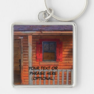 Log Cabin Zuhause Schlüsselanhänger