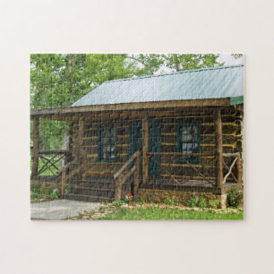 LOG HOUSE CABIN JIGSAW PUZZLE