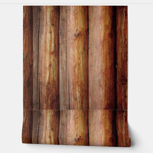 LOG LOGS TEXTURED REALISTIC Wallpaper Tapete (Abrollen)