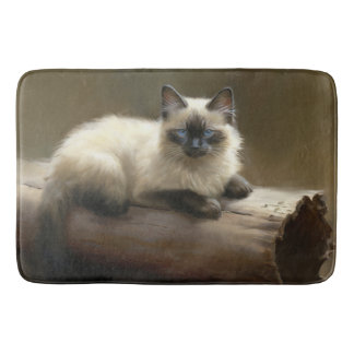 Log Lounger Siamese Kitten Badematte