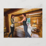 LOG SCHDROOM CDD/s Honeymoon POSTCARD Postkarte<br><div class="desc">d/s CDD HONEYMOON LOG HOUSE BEDROOM POSTCARD</div>