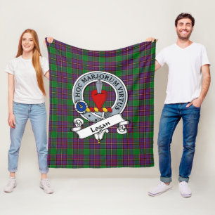 Logan Clan Abzeichen Tartan Kariert Fleecedecke