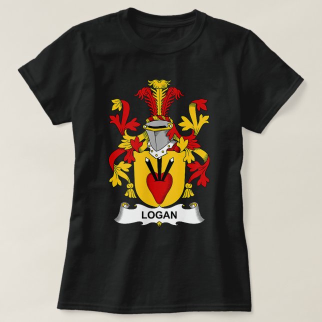 Logan Coat of Arms Familienwappen T-Shirt (Design vorne)