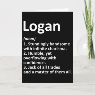 Logan Definition Personalisiert Name Funny Birthda Karte