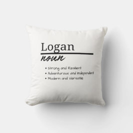 Logan, Definition Personalisierter Name Junge Kissen