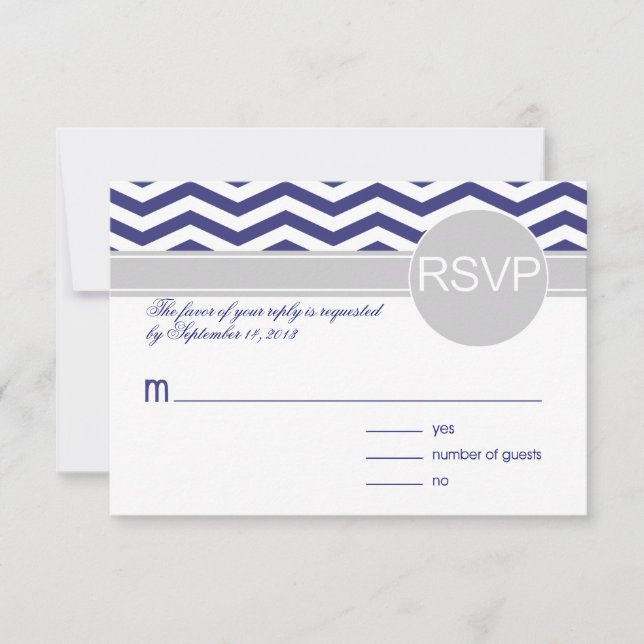 Logan & Derek UAWG | Graue BASIC WHITE PAPER RSVP Karte (Vorderseite)