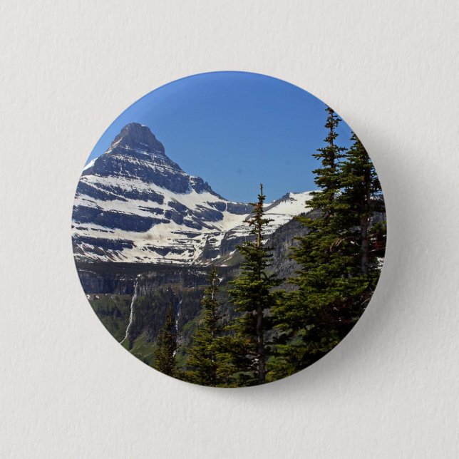 Logan-Durchlauf im Glacier Nationalpark Button (Vorderseite)