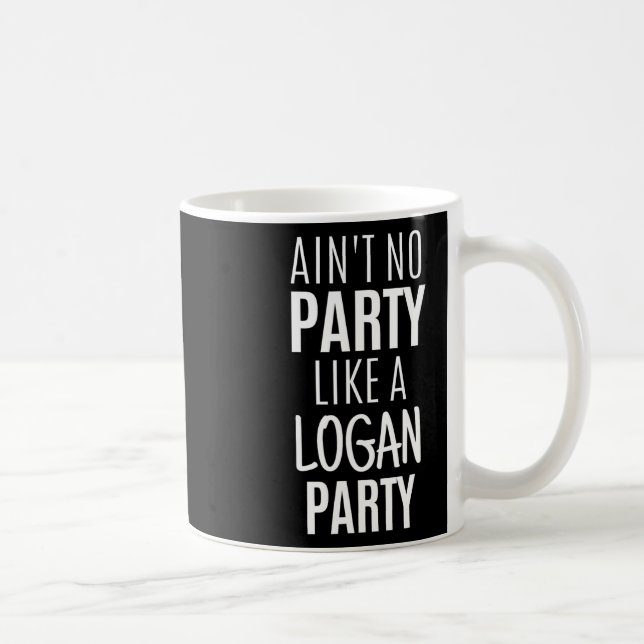 Logan Funny Personalisiert Name Party Geburtstag C Kaffeetasse (Rechts)