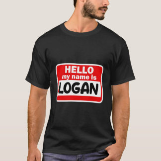 Logan Hallo Mein Name ist Hemdenname auf Custom T-Shirt