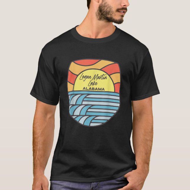 Logan Martin Lake Alabama AL Sunset Souvenir T-Shirt (Vorderseite)