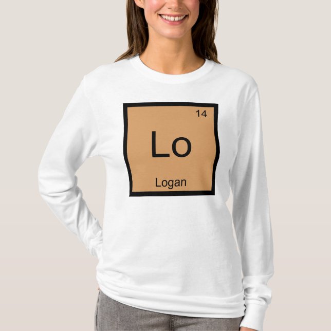 Logan Name Chemistry Element Periodische Tabelle T-Shirt (Vorderseite)