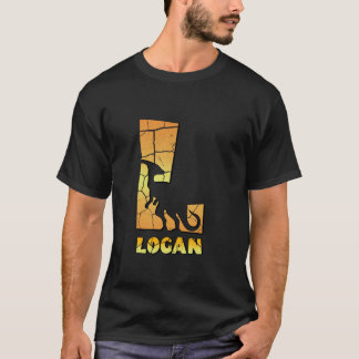 Logan personalisierte Jungen Dinosaurier niedliche T-Shirt