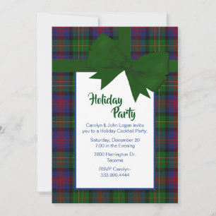 Logan Tartan Kariertes Weihnachtsgeschenk-Party Einladung
