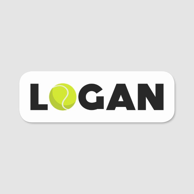 Logan Tennis Namensschild (Vorderseite)