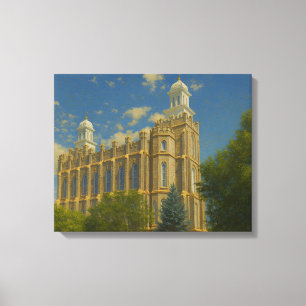 Logan Utah Temple Painting™ LDS Wall Art Leinwand