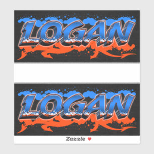 Logan Vorname Name Graffiti Aufkleber Sticker