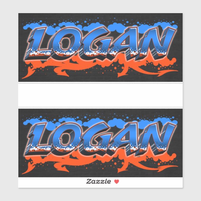 Logan Vorname Name Graffiti Aufkleber Sticker (Blatt)