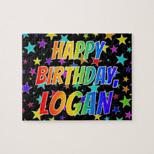 "LOGAN" Vorname, Spaß "GLÜCKLICHER BIRTHTAG" Puzzle