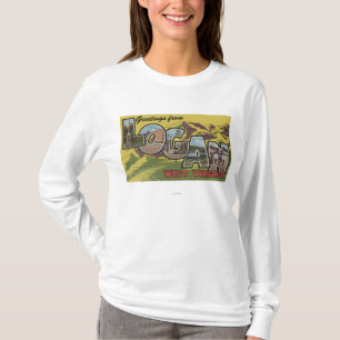 Logan, West Virginia - große Buchstabe-Szenen T-Shirt