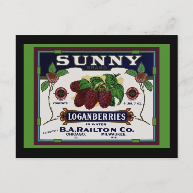 Loganberry Postkarte (Vorderseite)