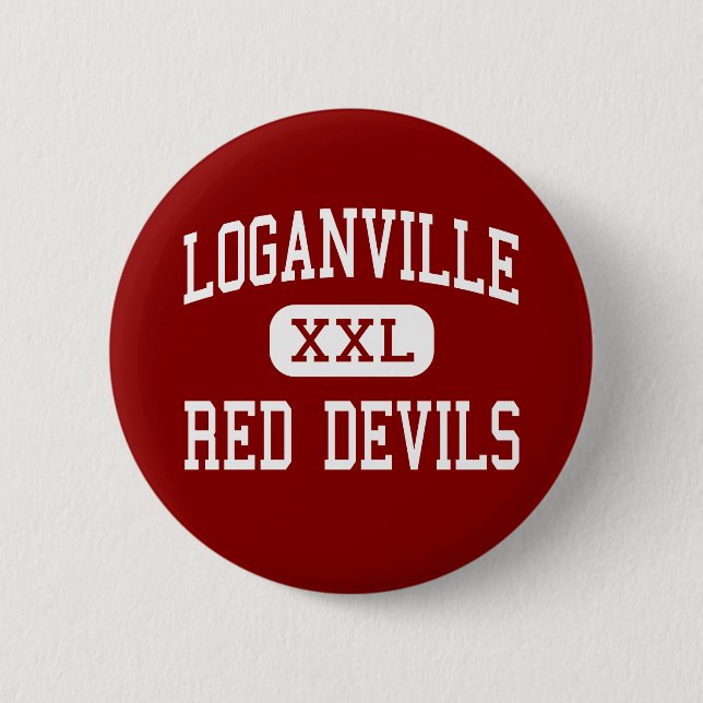 Loganville - rote Teufel - hoch - Loganville Button (Vorderseite)