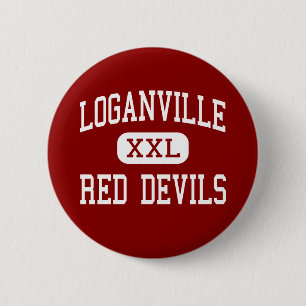 Loganville - rote Teufel - hoch - Loganville Button