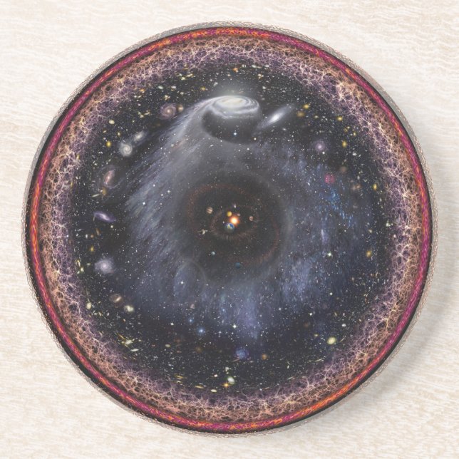 Logarithmisch-Radial-Universum Getränkeuntersetzer (Vorne)