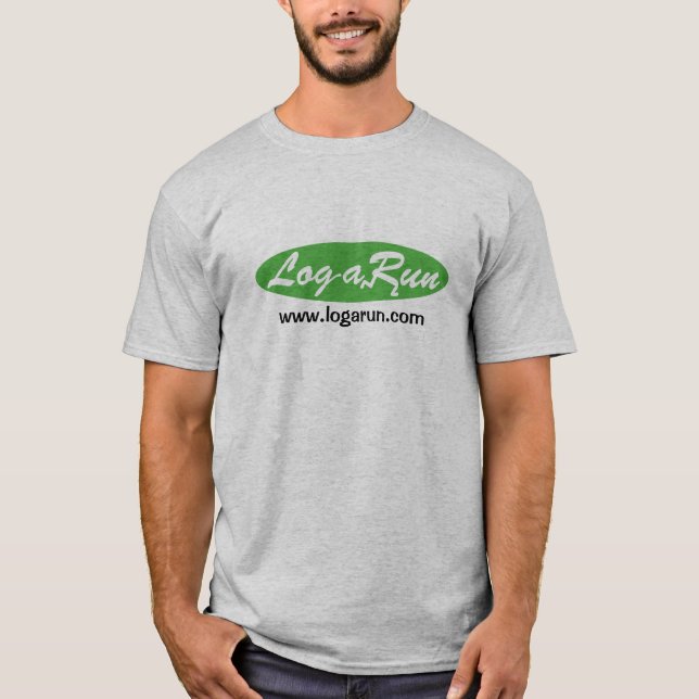 Logarun Logo-Grau-T - Shirt (Vorderseite)