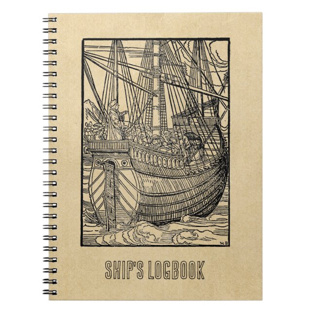 Logbook Vintag Sailing Journal Notizblock (Vorderseite)