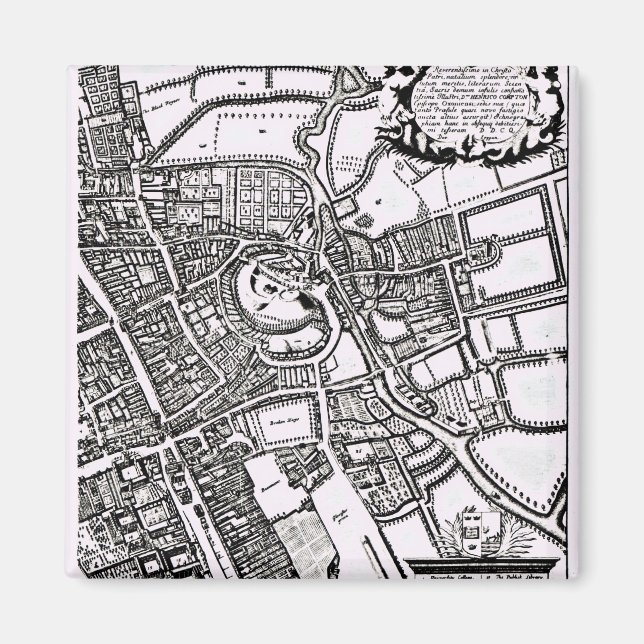 Loggan-Karte von Oxford, Western Sheet Magnet (Vorne)