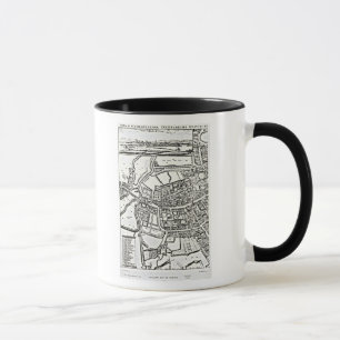 Loggans Karte von Oxford, Ostblatt Tasse