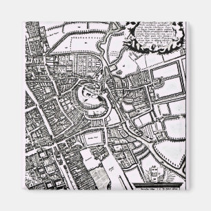 Loggans Karte von Oxford, Western-Blatt Magnet