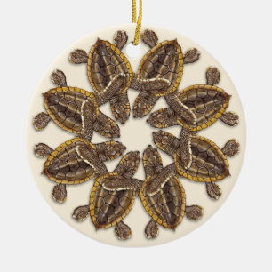 Loggerhead Sea Turtle Hatchlings Keramik Ornament