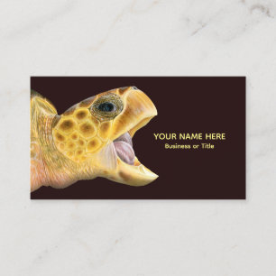 Loggerhead Sea Turtle Open Mouth Business Card Visitenkarte