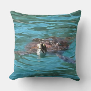Loggerhead Sea Turtle Wildlife Art Kissen