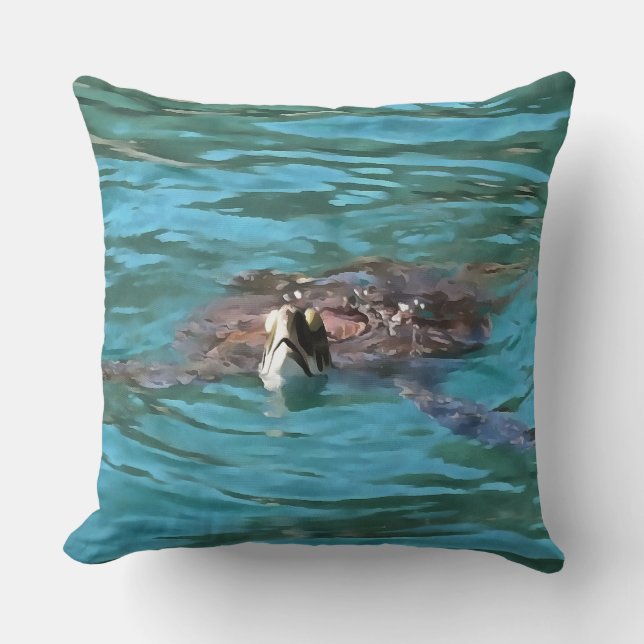 Loggerhead Sea Turtle Wildlife Art Kissen (Vorderseite)