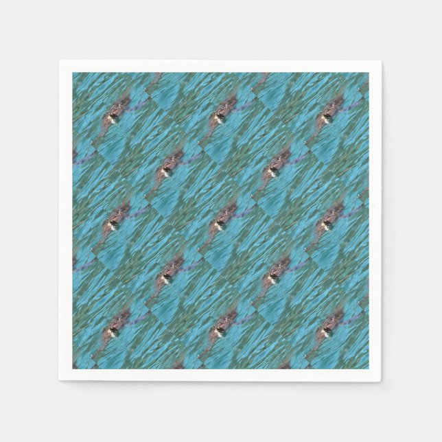 Loggerhead Sea Turtle Wildlife Art Serviette (Vorderseite)