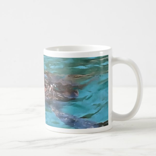 Loggerhead Sea Turtle Wildlife Art Tasse (Rechts)