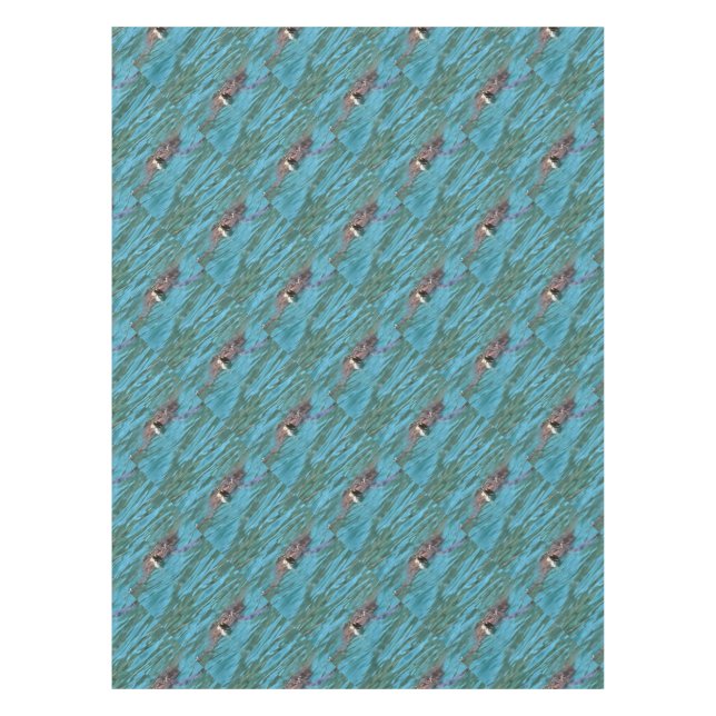 Loggerhead Sea Turtle Wildlife Art Tischdecke (Vorderseite)
