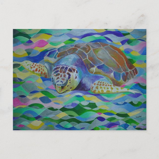 Loggerhead Turtle Colorado Art Postkarte (Vorderseite)