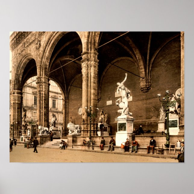 Loggia dei Lanzi Florenz Toskana Italien Poster (Vorne)