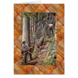 "Logging in British Columbia" Circa 1800er Jahre