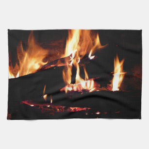 Loggt sich in der Feuer-Feuer-Fotografie ein Handtuch