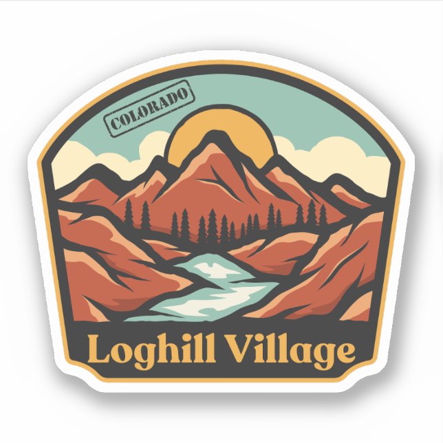 Loghill Village, Colorado Sticker (Vorderseite)