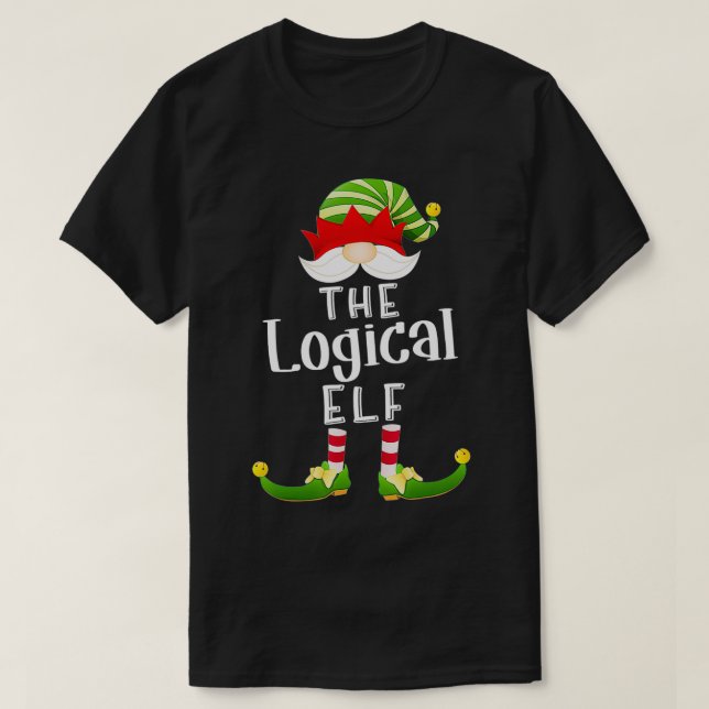 Logical Elf Group Christmas Funny Pajama Party T-Shirt (Design vorne)