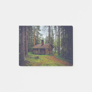 Login Kabine Hütte House Zuhause Finnland Landscha Post-it Klebezettel