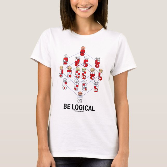 Logisch sein (Logic Tesseract Hasse Diagramm) T-Shirt (Vorderseite)
